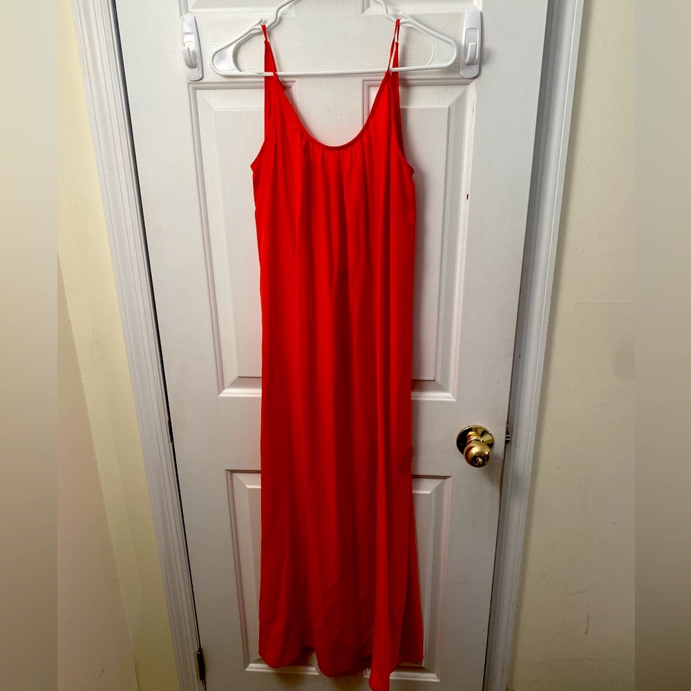 Toupy Paris Silk Long Red Dress